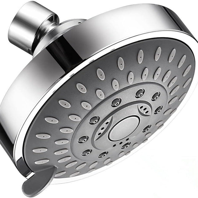 Shower Head High High Flow Pressure Rain Fixed Showerhead 5-Setting with Bathroom Showerhead with Adjustable Brass Ball Joint - for Luxury Shower Experience Even at Low Water Pressure