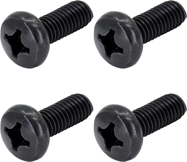 Black License Plate Screws for Lexus Toyota and Honda Phillips Machine Pan Head 18-8 Stainless Steel M6-1.0