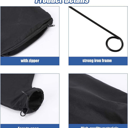 2 Pcs Table Saw Miter Saw Dust Bag Black Dust Collection Bag for Miter Saw 255 Model with Zipper and Wired Adjustable Stand Dust Bag for Belt Sander Parts Diagonal Saw Miter Saw Accessories
