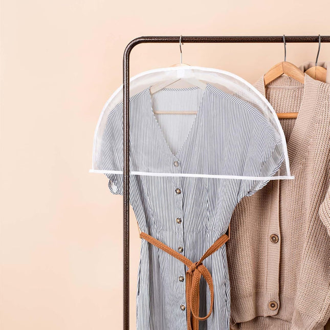 4 Pack Clear Clothing Hanger Shoulder Covers for Clothes Breathable Plastic Gusseted Garment – product detail