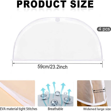 4 Pack Clear Clothing Hanger Shoulder Covers for Clothes Breathable Plastic Gusseted Garment Shoulder Dust Cover Bags Protectors for Hanging Clothes, Suit, Coats, Jackets, Dress Open Closet Storage