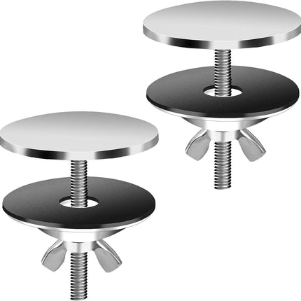 2 Pack 2" Kitchen Sink Hole Cover Stainless Steel Kitchen Faucet Hole Cover Sink Caps for Top Holes, Silver Sink Tap Hole Plate Stopper Covers Metal Sink Hole Plug