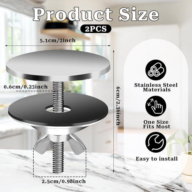 2 Pack 2 Kitchen Sink Hole Cover Stainless Steel Kitchen Faucet Hole Cover Sink Caps – product detail