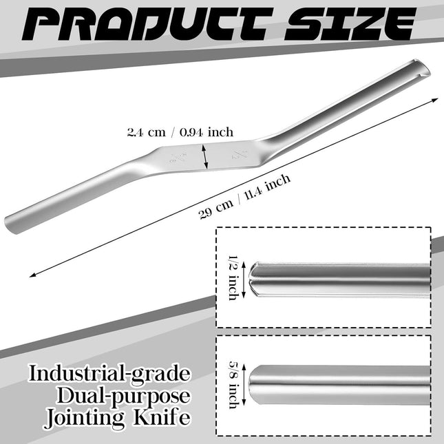 1pcs Tuck Pointing Tools Stainless Steel Masonry Jointer Double Ended Concrete Brick and Block (1/2 – product detail