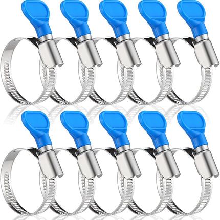 10 Pcs 1-1/2 Inch Pool Backwash Hose Clamp Adjustable Worm Gear Stainless Steel Hose Clamp Metal Pipe Tool for PVC Tubing Plumbing Dust Collection Automotive Mechanical Application