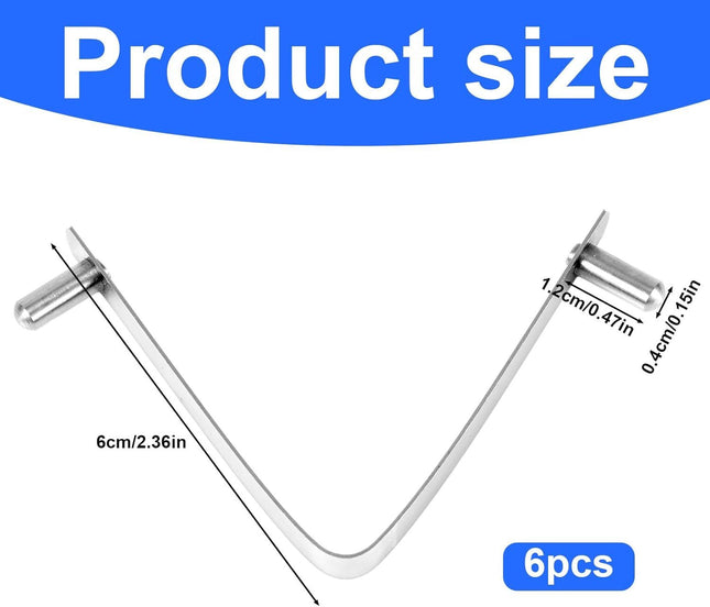 6pcs Pool Brush V-Shaped Clip Stainless Steel Double Pin Spring Button Clip Pool Pole Butterfly – product detail