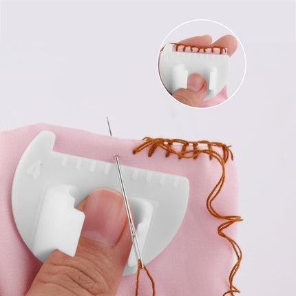 3pcs Sewing Needle Gauge Measuring Tool, Finger Thumb Ruler Sewing Template Lockranding Guide Tool for DIY Edge Even Stitching Lock Kit Quilting for Beginners and Seniors