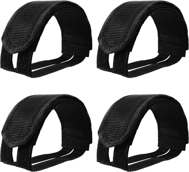 2 Pairs Kids Bicycle Feet Strap Pedal Straps for Fixed Gear Bike V1258-DP02-E-767 in Black