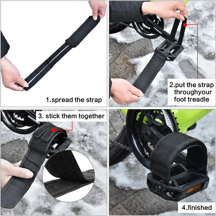 2 Pairs Kids Bicycle Feet Strap Pedal Straps for Fixed Gear Bike