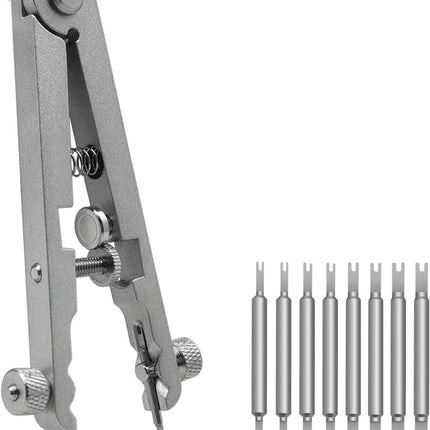 Watch Spring Bar Plier Tool Set Watchband Pliers with 10 Pins,Watch Wrist Ban Repair Remove Tool,Spring Plier Tweezer,Removal Tool for Watch Pin Strap Band Watch Link-Sliver