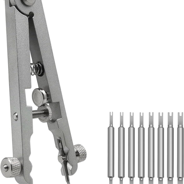 Watch Spring Bar Plier Tool Set Watchband Pliers with 10 Pins,Watch Wrist Ban Repair Remove Tool,Spring Plier Tweezer,Removal Tool for Watch Pin Strap Band Watch Link-Sliver