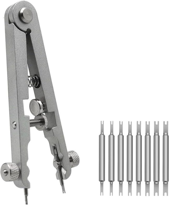 Watch Spring Bar Plier Tool Set Watchband Pliers with 10 Pins Watch Wrist Ban Repair V1258-DP02-E-772