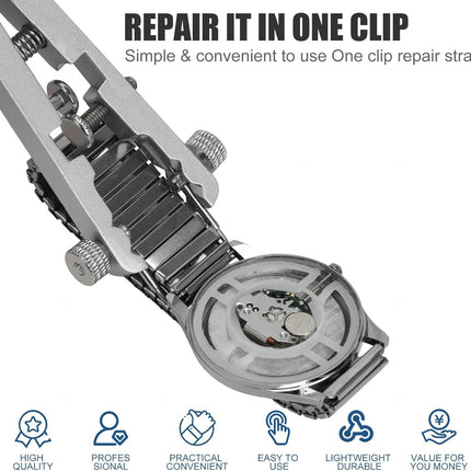 Watch Spring Bar Plier Tool Set Watchband Pliers with 10 Pins,Watch Wrist Ban Repair Remove Tool,Spring Plier Tweezer,Removal Tool for Watch Pin Strap Band Watch Link-Sliver