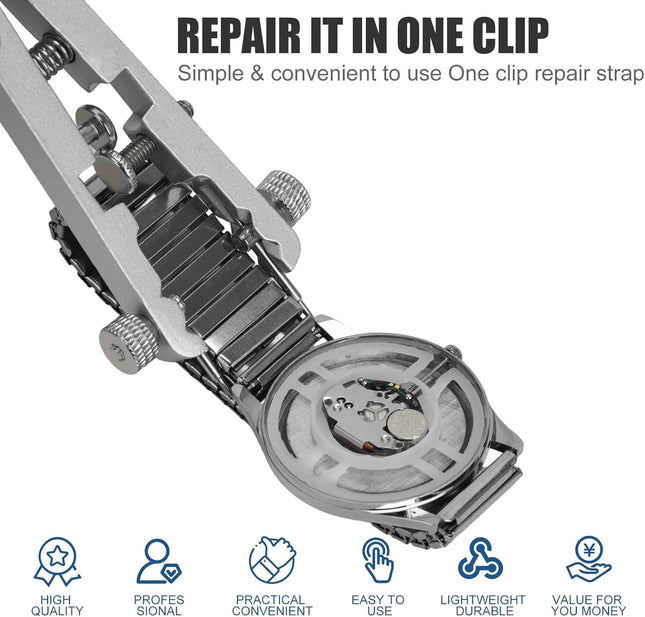 Watch Spring Bar Plier Tool Set Watchband Pliers with 10 Pins Watch Wrist Ban Repair – product detail