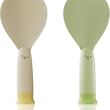 2PCS Plastic Rice Spoon, Non Stick Standing Rice Paddle, Heat Resistant Scooper for Kitchen, Cooker, Home, Restaurant