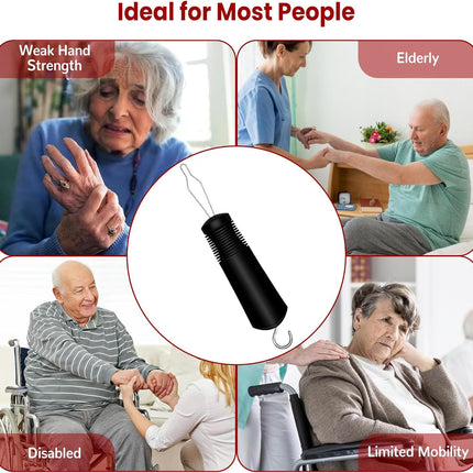 Button Hook with Zipper Pull, Button Assist Tool, Button Hook for Seniors, Disabled, Limited Hand Mobility, One Handed Button Helper Tool, Gifts for People with Disabilities, Easy to Use