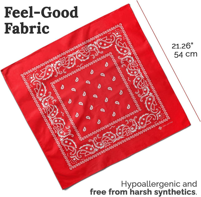 100 Percent Cotton & Natural Fibers Bandana Scarf – product detail