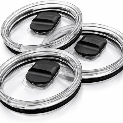 Replacement Tumbler Lids 3 Pack for YETI 20 oz & 10/24 oz Mugs Straw– Magnetic Slider Spill Leak-Resistant Travel Cup Covers, Universal BPA-Free Coffee Cup Fit for Ozark Trail & RTIC Hot & Cold Drinks