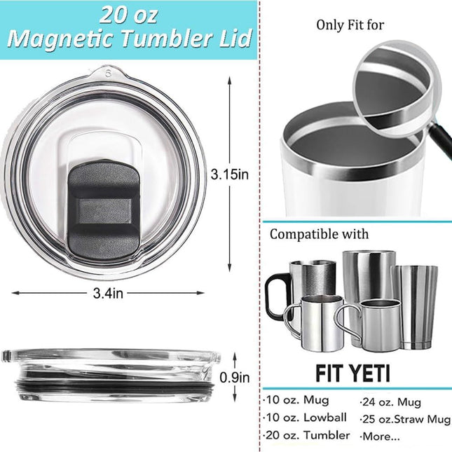 Replacement Tumbler Lids 3 Pack for YETI 20 oz & 10/24 oz Mugs Straw Magnetic – product detail