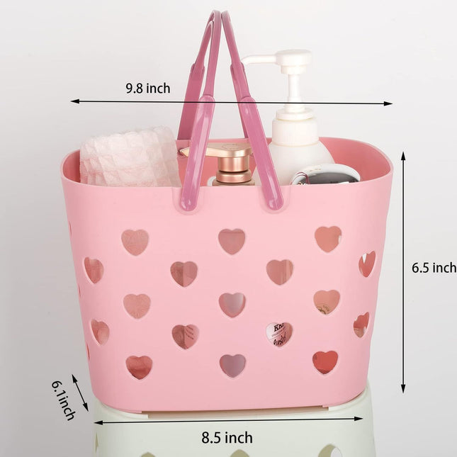 Portable Shower Caddy Tote Plastic Storage Basket with Handle Box Organizer Bin for Bathroom Pantry – product detail