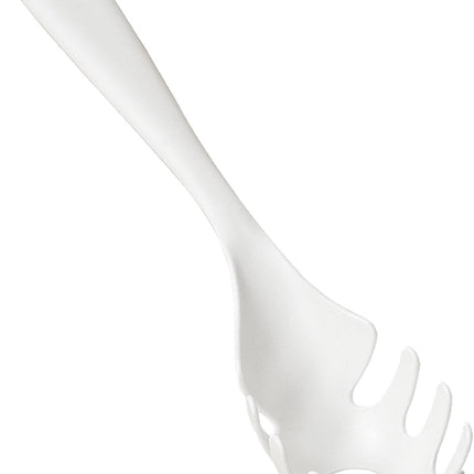 1 Pc White Pasta Fork - Teeth Spaghetti Spoon, Kitchen Noodle Fork Spoon, Spaghetti Fork Server
