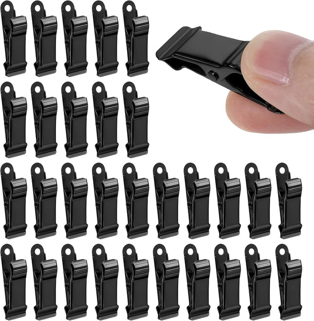 30 PCS Black Mini Clips for Crafts 1.58 Inch X 0.5 Inch Metal Alligator Clamps V1258-DP02-E-828