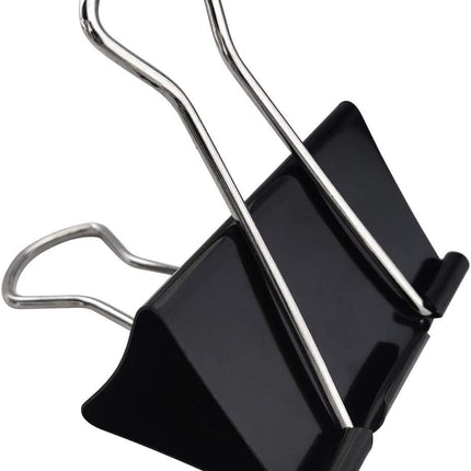 Extra Large Binder Clips 2.4-Inch (12 Pack), Big Paper Clamps for Office Supplies, Black