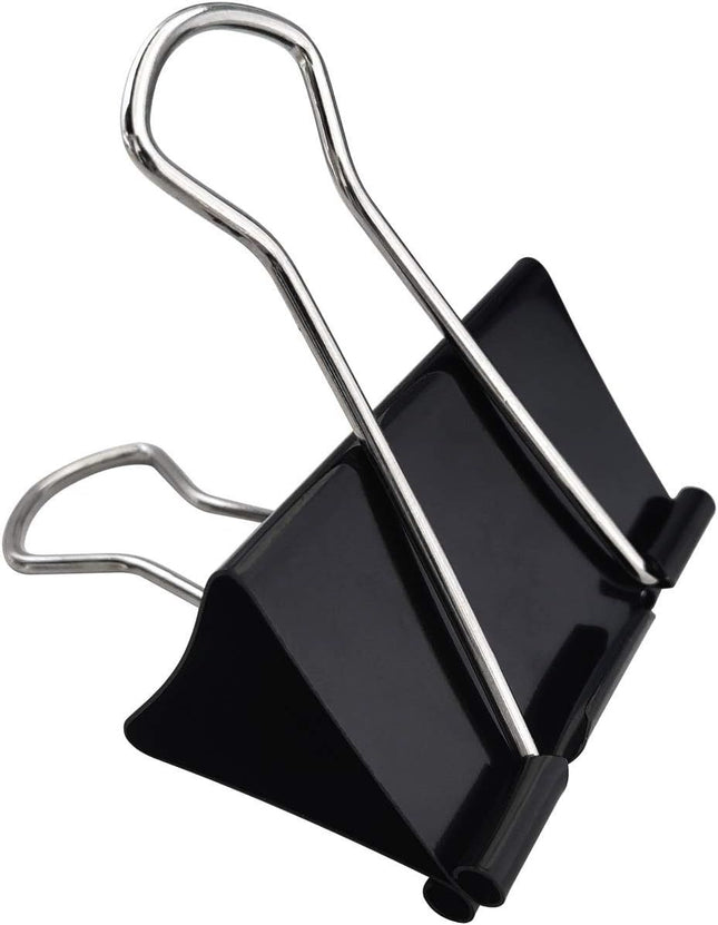 Extra Large Binder Clips 2.4-Inch (12 Pack) Big Paper Clamps for Office Supplies Black V1258-DP02-E-836