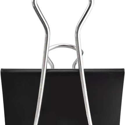 Extra Large Binder Clips 2.4-Inch (12 Pack), Big Paper Clamps for Office Supplies, Black