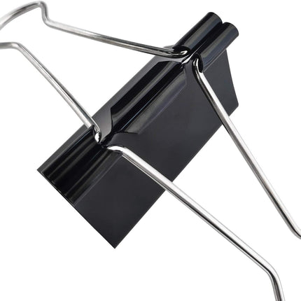 Extra Large Binder Clips 2.4-Inch (12 Pack), Big Paper Clamps for Office Supplies, Black