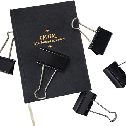Extra Large Binder Clips 2.4-Inch (12 Pack), Big Paper Clamps for Office Supplies, Black
