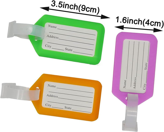 30 PCS Luggage Tags Multicolor Suitcase ID Labels Bag Name Tag 10 Colors Travel Accessories – product detail