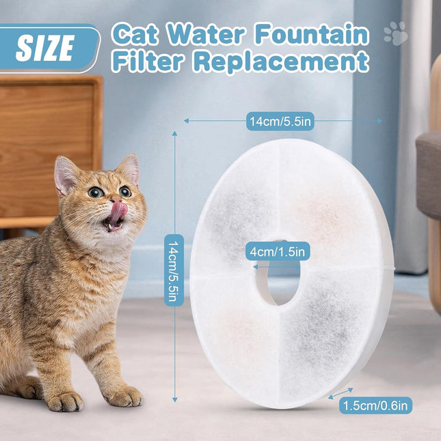 8 Pack Cat Water Fountain Filter Replacement Compatible with Catit Cat Fountain Filters Compatible – product detail