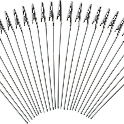 Yansanido Set of 50 Metal Wire Alligator Clamp 6 Inch Long-Tailed Alligator Iron Clip Clasp Clamp Standfor DIY Card Photo Memo Clip Holder (6inch-50pack)