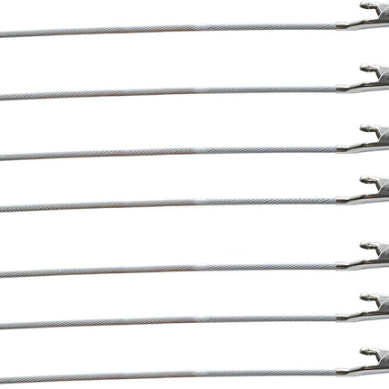 Yansanido Set of 50 Metal Wire Alligator Clamp 6 Inch Long-Tailed Alligator Iron Clip Clasp Clamp Standfor DIY Card Photo Memo Clip Holder (6inch-50pack)