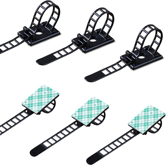 50 Pieces Cable Management Desk Wire Organizer Cable Ties Zip Ties Adhesive Cord Clips Cord Keeper Desk