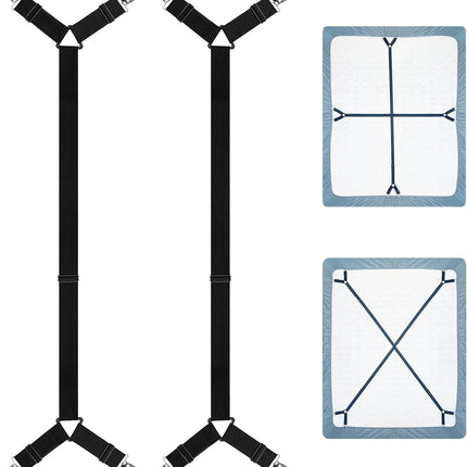 Sheet Keeper Straps Bed Sheet Holder for Corners Bedsheet Stays Suspender Clips Fitted Sheet Holder Garters Fasteners Mattress Clamps
