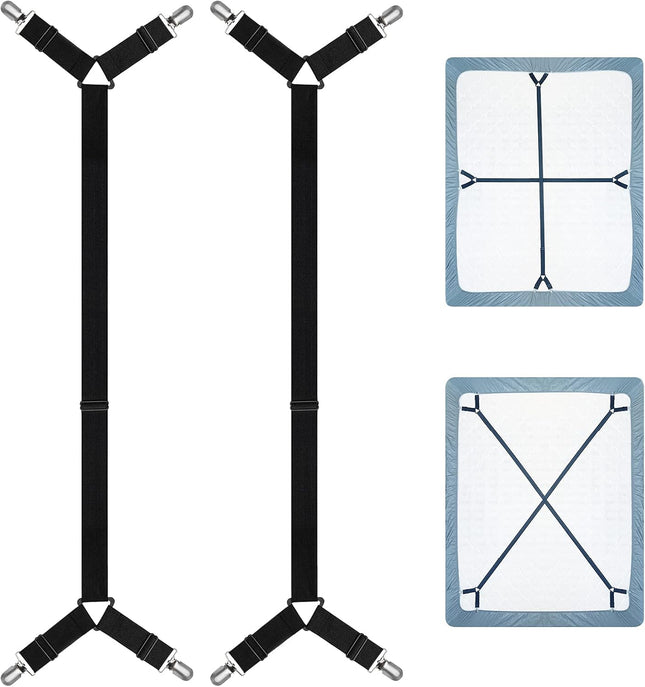 Sheet Keeper Straps Bed Sheet Holder for Corners Bedsheet Stays Suspender Clips Fitted Sheet Holder Garters