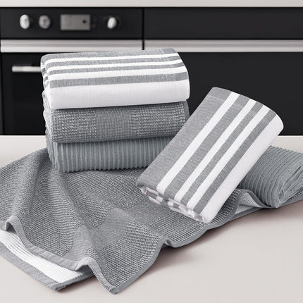 Homaxy Premium Kitchen Towels(18”x 28”, 6 Pack), Large Cotton 380 GSM Kitchen Hand Towels and Kitchen Towels 18"x28"(Navy Blue), 6 Pack Large Cotton 380 GSM Dish Towels