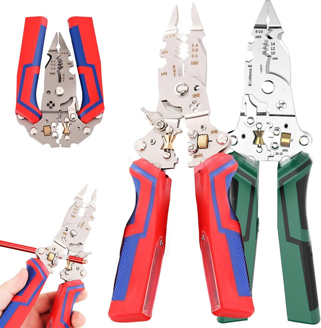 16 in 1 Wire Stripper Twister for Cutting and Pulling Wires Multifunctional Cable Scissors Voltage Tester