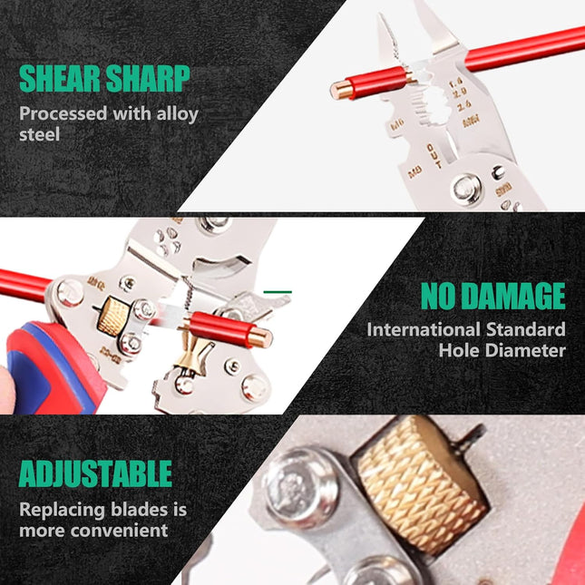 16 in 1 Wire Stripper Twister for Cutting and Pulling Wires Multifunctional Cable Scissors Voltage Tester – product detail