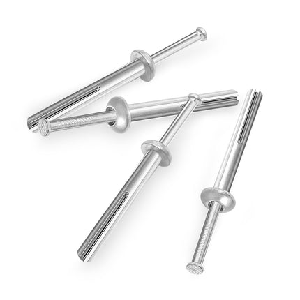 1/4 x 2 Hammer Drive Nail in Anchors, Cement Hammering Anchors, Zinc Alloy, 50 PCS