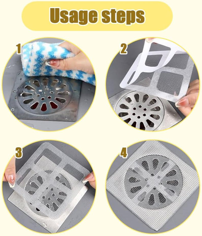 Disposable Floor Drain Filter Stickers Disposable Shower Drain Hair Catcher to Prevent Clogged Drains for – product detail