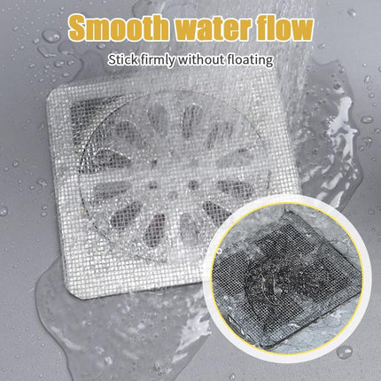 Disposable Floor Drain Filter Stickers, Disposable Shower Drain Hair Catcher to Prevent Clogged Drains, for Kitchen, Sink,Bathtub and Bathroom Drains (20 pcs)