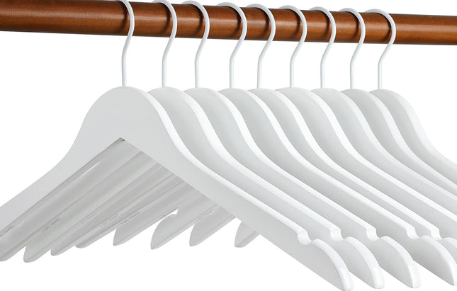 TOPIA HANGER Bride Hanger for Wedding Dress Premium White Wooden Hangers 360 Degree Swivel White