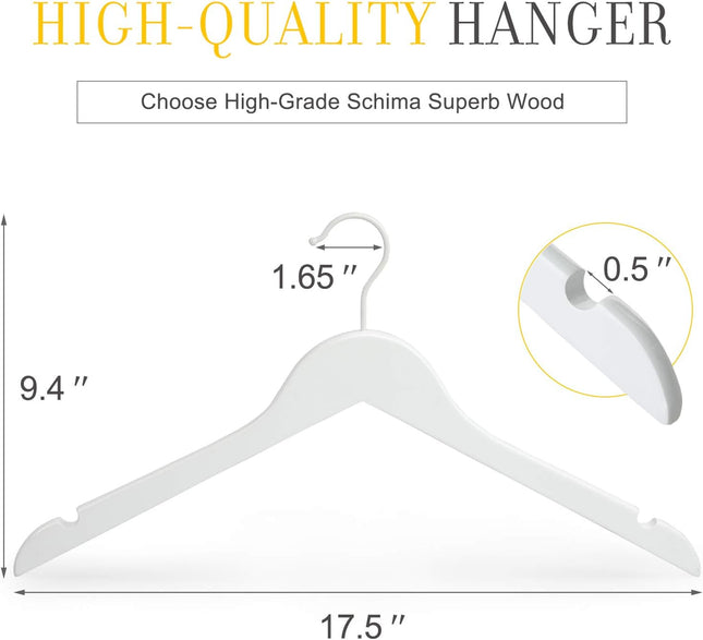 TOPIA HANGER Bride Hanger for Wedding Dress Premium White Wooden Hangers 360 Degree Swivel White – product detail