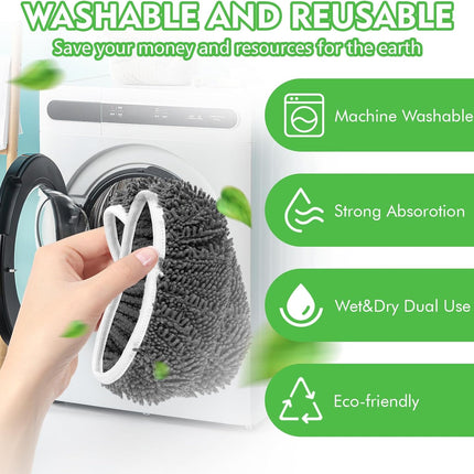 Reusable Power Mop Refills Pads Compatible with Swiffer PowerMop Mop 4 Pack & Reusable Wet Pads Refill Compatible with Swiffer Sweeper Mop 4 Pack (Mop is not Included)