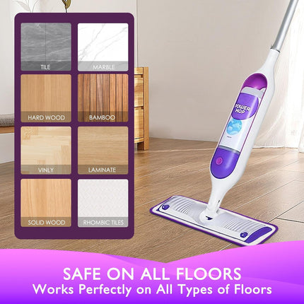 Reusable Power Mop Refills Pads Compatible with Swiffer PowerMop Mop 4 Pack & Reusable Duster Refill Compatible with Swiffer Hand Duster 4 Pack(Handle is Not Included)