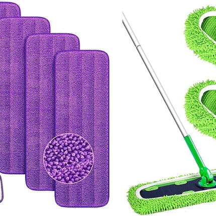Reusable Power Mop Refills Pads Compatible with Swiffer PowerMop Mop 4 Pack & 2 Pack Dry & Wet XL Pads