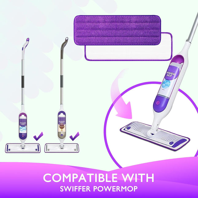 Reusable Power Mop Refills Pads Compatible with Swiffer PowerMop Mop 4 Pack & 2 Pack Dry & Wet XL Pads – product detail